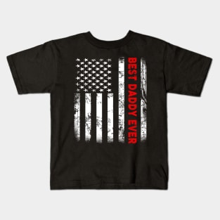 Daddy Ever American Flag Fathers Day Kids T-Shirt